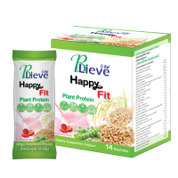 B lieve Happy Fit โปรตีนจากพืช รสสตรอเบอร์รี่ 14 s