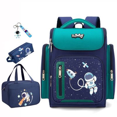 New Boys Orthopedic School Bags Child Astronaut Printing Backpacks Primary Student Girls Childrens Schoolbag Waterproof Kid