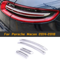 สำหรับ Porsche Macan 2014-2018ยานยนต์ภายนอกดัดแปลงรถจัดแต่งทรงผมไฟตัดหมอกด้านหลังกรอบตกแต่งปกตัด