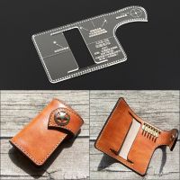 Practical keychain Packing Bag Hand Craft Tools Acrylic Patterns Template Mold Card Holding Bag Tool for Leather Work Leder Tool
