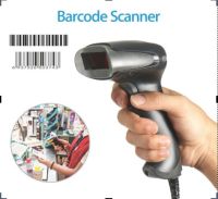 เครื่องสแกนบาร์โค้ด Scan barcode เครื่องสแกนบาร์โค้ดระบบเลเซอร์ แบบมีสาย สีดำ