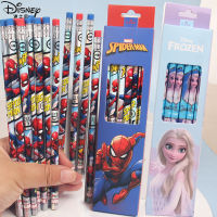 12PCS/set Disney HB pencil cartoon Frozen Spider-man Marvel Elsa student stationery