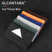 Alcantara กล่องทิชชู่ในรถหรูหรา,กระบังแสงอเนกประสงค์/การควบคุมส่วนกลาง/ที่นั่งแขวนในรถที่วางแขนกล่องเก็บกระดาษง่าย