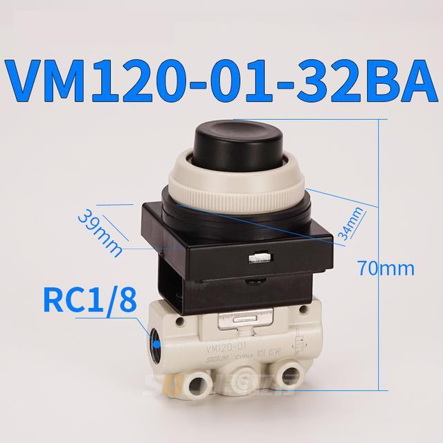 pneumatic-button-switch-two-position-three-way-mechanical-valve-manual-valve-vm130-01-33a-vm130-01-30ra-vm120-01-30ra-vm130-01-3