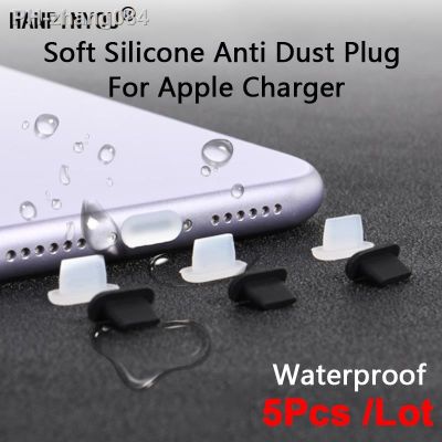5Pcs Soft Silicone For Apple iPhone Charging Port USB Dust Plug For iPad Waterproof Dustproof Charger Stopper Cover For Airpods