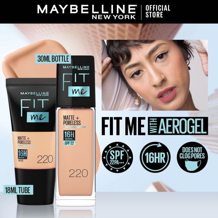 AJDL sellNSAKKGKL Maybelline Fit Me with AEROGEL Matte Poreless Liquid ...