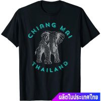 เสื้อยืดผ้าฝ้ายช้างไทย มีคุณธรรมสูง เป็นมงคล ให้เกียรติ ศักดิ์สิทธิ์  Chiang Mai Elephant T Shirt Thailand Thai SouvenirS-5XL