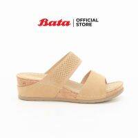 COD Bata Womens Platform Sandals รองเท้าแพลตฟอร์มสำหรับผู้หญิง ส้นสูง 2 นิ้ว รุ่น Rebecca สีเบจ 6618313