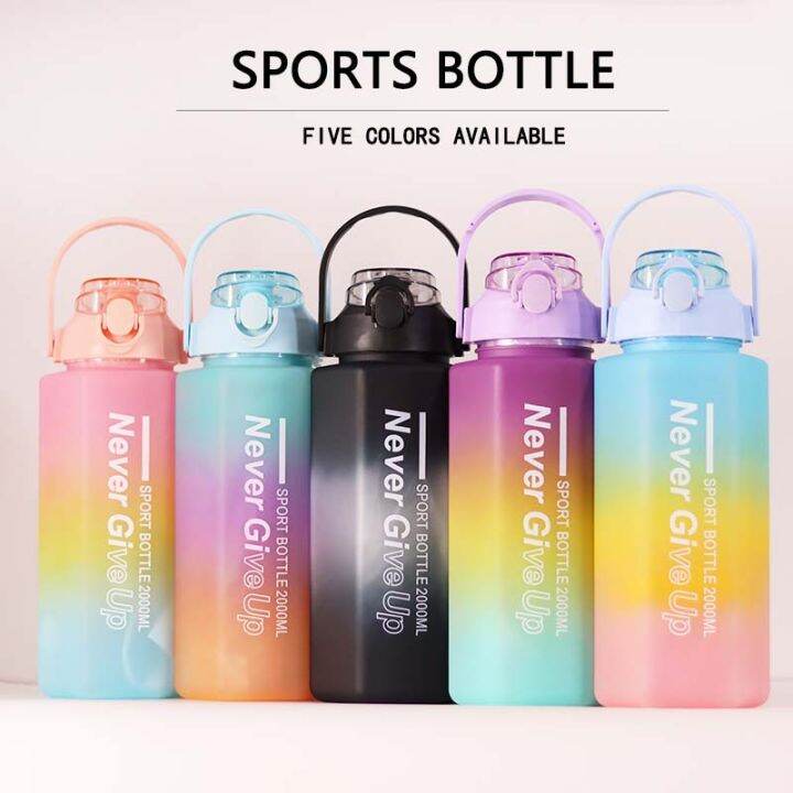 Hexagonal gradient color sports water bottle | Lazada PH