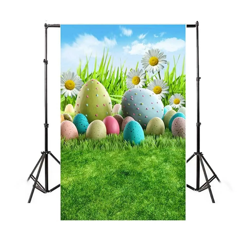 Easter Theme Photography Background Eggs Rabbit Flowers Grassland Baby Child  Photo Backdrops for Photo Studio (M1) | Lazada