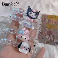 Camiraft Sanrio เชือกผูกผมพลาสติกยืดหยุ่นยางรัดผมลายการ์ตูนน่ารักลายการ์ตูนเครื่องประดับผมผู้หญิงหญิงสาว