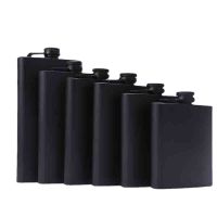 ❐✈ 6-12oz Matte Black Hip Flask for Liquor Stainless Steel Leak Proof with Funnel Flask Set Drinking Whiskey Flask Bar Accessories