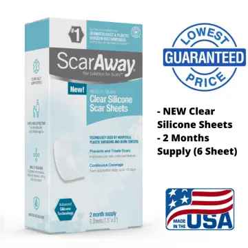 3M Scar Away Silicone Sheets Clear Gel Silicone Tape Invisible Strips  Transparent Advanced Removal Scars Patches