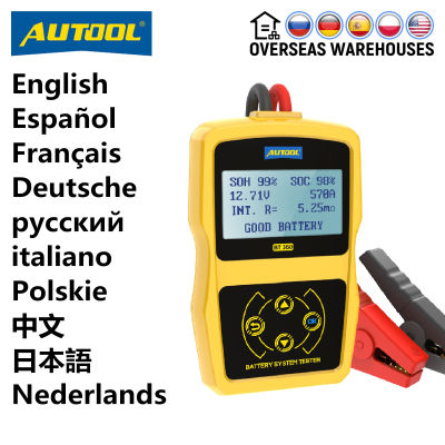 AUTOOL BT360 Car Battery Tester 12V CCA AGM GEL Voltmeter Auto Generator Voltage Charging Cranking BAD Cell Test yzer