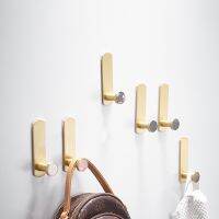 Bathroom Golden Clothes Hook Stickable Door Back Wall Hook Bathroom Clothes Holder Bathroom Accessories