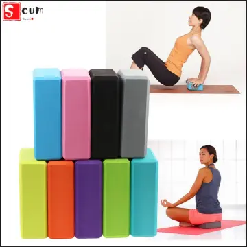 Yoga Blocks 2 Pack Set - (Yoga Block with 1 Yoga Strap) High Density Soft  EVA Foam Block for Yoga, General Fitness, Pilates, Stretching and Toning  Workouts 