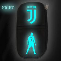 Juventus F.cs Kids Zipper Pencil Case Real Madrid CF Small Outer Bag Single Layer Student Stationery Bag Luminous Storage Pencil Case