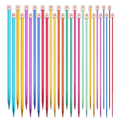 ✔ 2.0mm-10.0mm Straight Single Pointed Knitting Needles 13.8 Inch Length Knitting Needles for Handmade DIY Knitting Sweater Gift