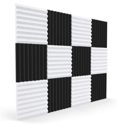 12 Pcs Acoustic Foam Board,Sound Insulation Sound Wedges Sound Insulation Pad,for Studio Ceiling Game Room,2.5X30X30cm