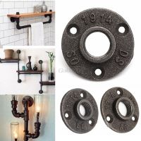 ₪ Thread BSP Malleable Iron Pipe Fittings Wall Mount Floor Antique 1/2 quot;3/4 quot; Flange Piece Hardware Tool Iron casting Flanges G05