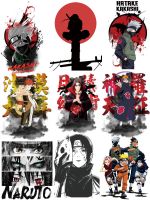 Gratis Ongkir นารูโตะเหล็กบนแพทช์สำหรับเสื้อผ้า Uchiha Itachi สติ๊กเกอร์ติดผนังลายการ์ตูนลายพิมพ์เด็กสำหรับเสื้อผ้า