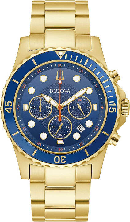 bulova-mens-classic-sport-stainless-steel-6-hand-chronograph-quartz-watch-with-44mm-dial-classic-gold-stainless-steel-blue-dial