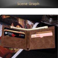 Men Vintage PU Leather Wallet Thin Cards Holder Purse