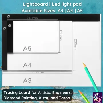 2022 NEW A3 LED Diamond Painting Light Pad Board Diamond Painting  Accessories Tool Kits A3 A4 A5 Drawing Graphic Tablet Box