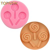 3Pcs Lollipop Silicone Fondant Cake Mold Kitchen Accessories Bakeware Cooking Tools 2840 Bread Cake  Cookie Accessories