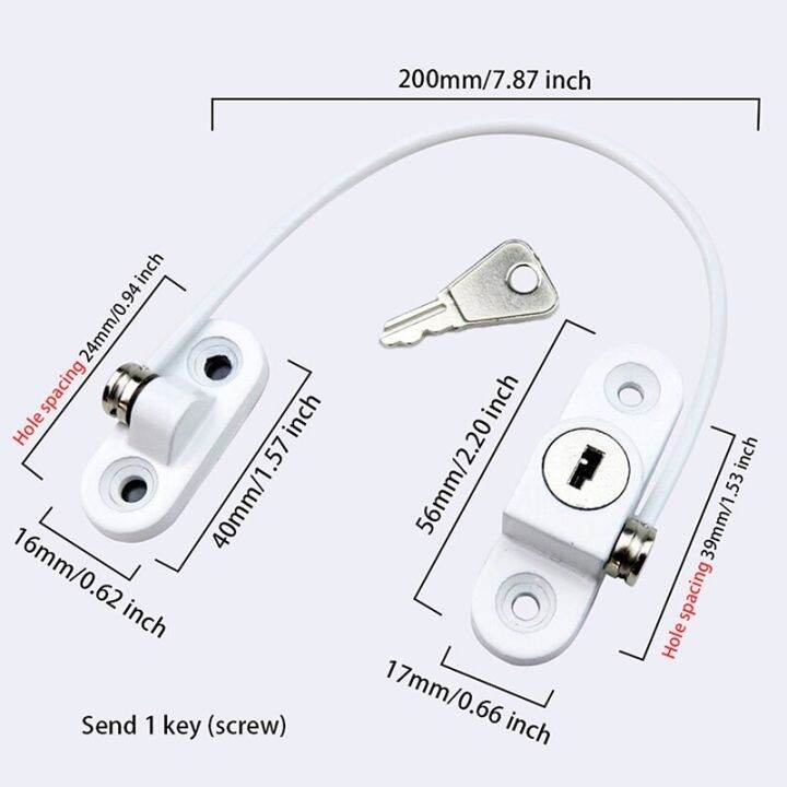 ตัวจำกัดหน้าต่างในบ้าน1หน้าต่างพีซีตัวป้องกันล๊อคกระจกบานประตูล็อครักษาความปลอดภัยความปลอดภัยของเด็กป้องกันเด็กตู้ล็อคและสายรัด