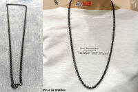 สร้อยคอผ่าหวายดำ 4มิล 60เซน สร้อยคอโซ่ เลสสร้อยคอ เลสคอ necklace hiphop สแตนเลสแท้ Stainless แฟชั่นชาย แฟชั่นผู้หญิง 316l allacc