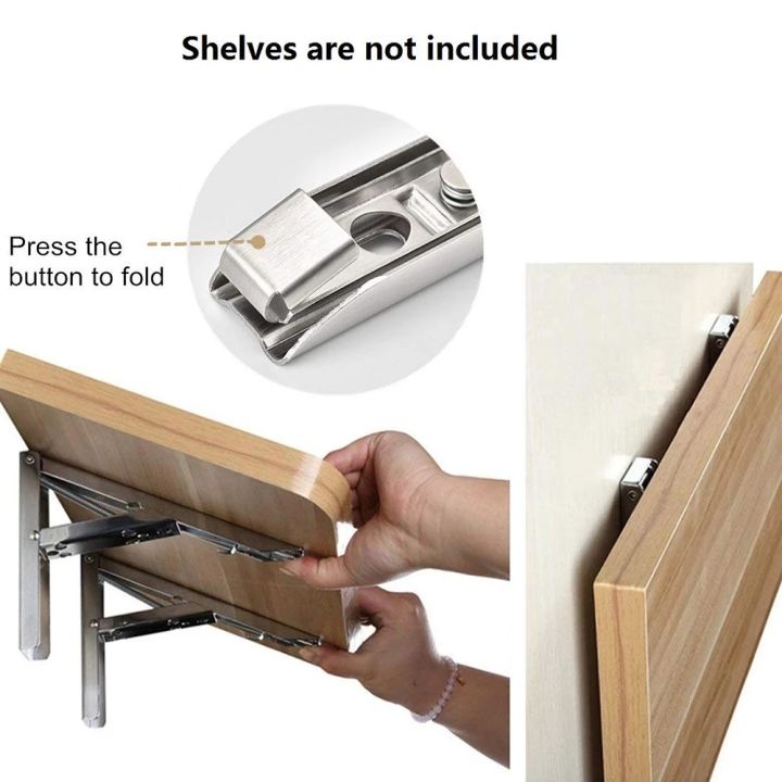 2pcs-8-14inch-stainless-steel-folding-bracket-support-heavy-duty-wall-hanging-frame-diy-fold-table-shelving-furniture-hardware