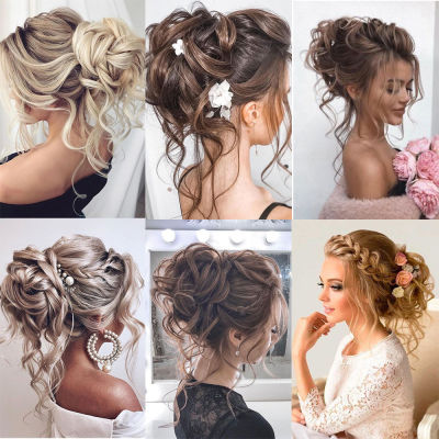 For Women Girls Synthetic Piece Cover Elastic Hair Scrunchies Messy Curly Hairpieces Synthetic Chignon