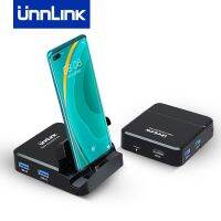 Unnlink USB C Hub Type-C Dock Station 4K USB 3.0 HDMI TF SD 15W Charge Docking Adapter for Samsung S20 Huawei P40 Pro