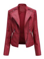 [COD] Pu Faux Leather Jackets Sleeve Motorcycle Biker Coat Loose Female Outwear 4XL