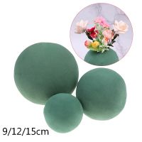 1Pc Flower Arrangement Tools 9/12/15cm Round Green Dried Flower Ball Mud Sponge Blocks Foam Bouquet Decoration Fresh Floral