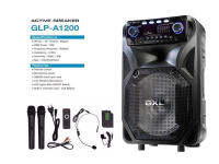 IP SHOP ลำโพงตู้เคลื่อนที่ ลำโพงล้อลาก ลำโพงบลูทูธ GXL รุ่น GLP - A1200 พร้อมไมค์ไร้สาย 2 ตัว ของแท้ 100%