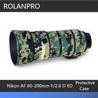 ROLANPRO เสื้อเลนส์กล้องถ่ายรูปลายพรางแท้สำหรับนิคอนเอเอฟ80-200มม. F / 2.8D เลนส์ Camo ป้องกันเสื้อผ้า S