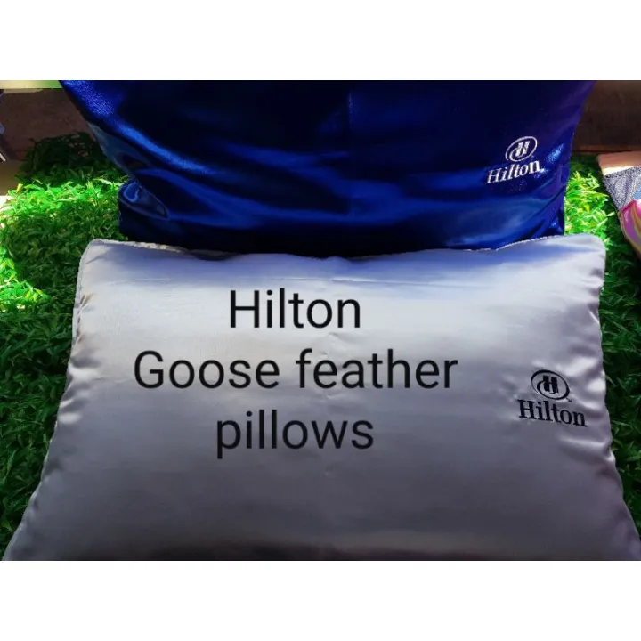 Hilton classic Goose feathers pillows 20x 30 inches 1.8kg Lazada PH