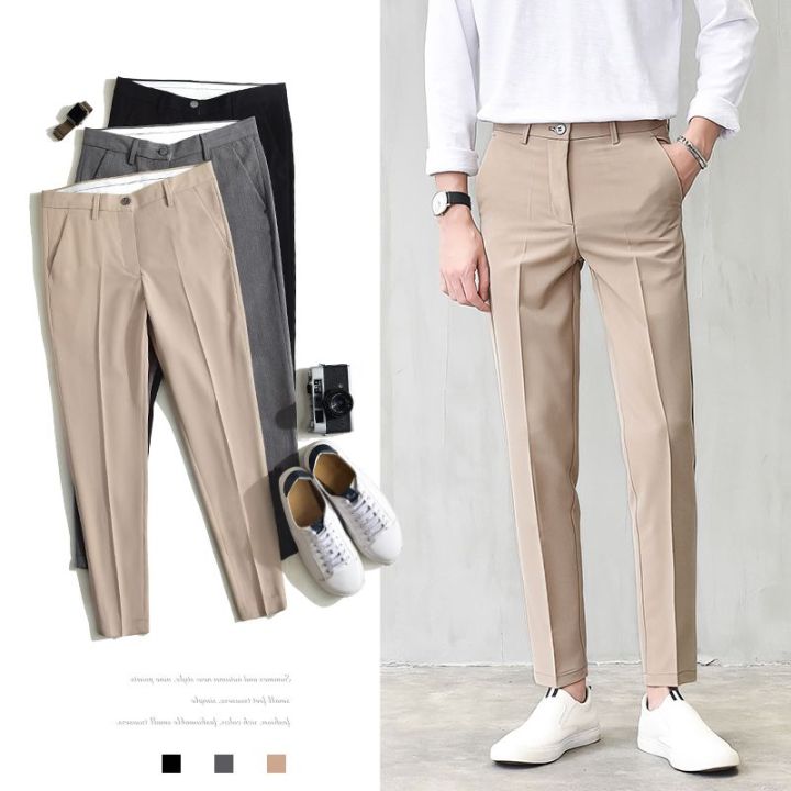 Prime Men's Pants Korean Suit Pants Casual Trousers Khaki Pants For Men ...