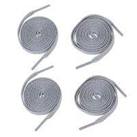 4X Trainers Plastic Tips 52.4 Long Grey Flat Wide Shoe Laces Strings