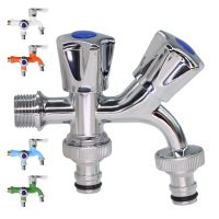 ❇☋ 1/2 Garden Tap Ball Valve Metal Faucet Plastic Water Tap Kitchen Double Single Outlet Indoor Outdoor Use Hose Pipe Connecter