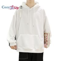 เสื้อฮู้ดแขนยาวผู้ชาย Cozy Up สีทึบหลวมสบายๆเส้นใยโพลีเอสเตอร์