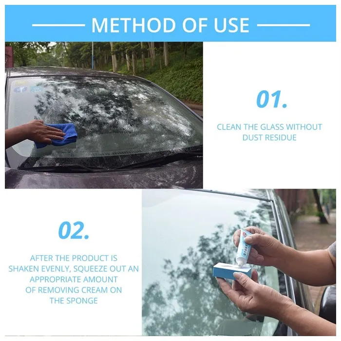 Windshield Cleaner - Car Window Glass Oil Film Remover. 