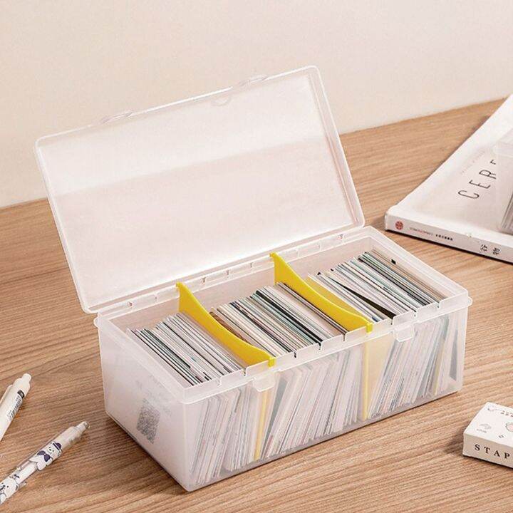 กล่องดินสอโปร่งใสใหม่-pan6303936269พร้อมช่องเก็บเทปสติ๊กเกอร์กล่องกล่องเก็บของอุปกรณ์สำนักงานโรงเรียนที่เก็บเครื่องเขียน