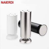 NAIERDI Silver Stainless Steel 6CM-30CM Furniture Foot Adjustable Cabinet Legs Table Sofa Furniture Leg Table Feets Cabinet Legs