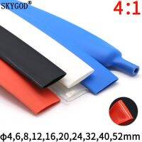 【YF】๑✈  1 4 6 8 12 16 20 32 40 52 mm Shrink Tube with Glue Adhesive Lined 4:1 Wall Tubing Sleeve Wrap Wire Cable kit