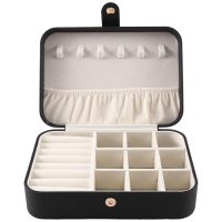 Travel Jewelry Box PU Leather Small Jewelry Organizer for Women Girls Portable Mini Travel Case Display Storage Holder