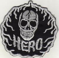 iron on patch Embroidery Skull Hero Biker 8 cm กะโหลก ผี กะโหลก ตัวรีดติดเสื้อ เย็บติดผ้าประเทศไทย โลโก้ปัก มีกาวสำหรับรีด ตกแต่งเสื้