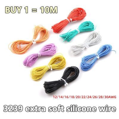 【✲High Quality✲】 anlei3 10เมตร/ล็อต3239 18awg 20awg 22awg 24awg 26awg 28awg 30awg ซิลิโคนอิเล็กทรอนิกส์ลวด Pvc ลวดเชื่อม